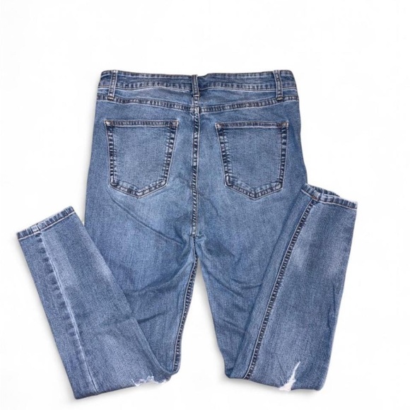 Distressed Light Blue Skinny Jeans - Picture 6 of 6